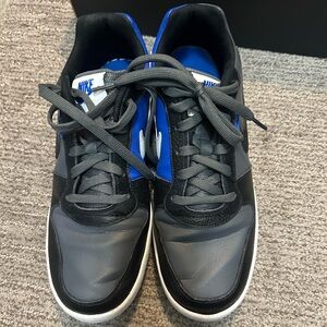 Nike Ebernon Low Sz 11.5 Coal/Royal blue/black
